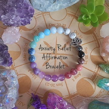 Amethyst, Lepidolite & Howlite Energy Bracelet
